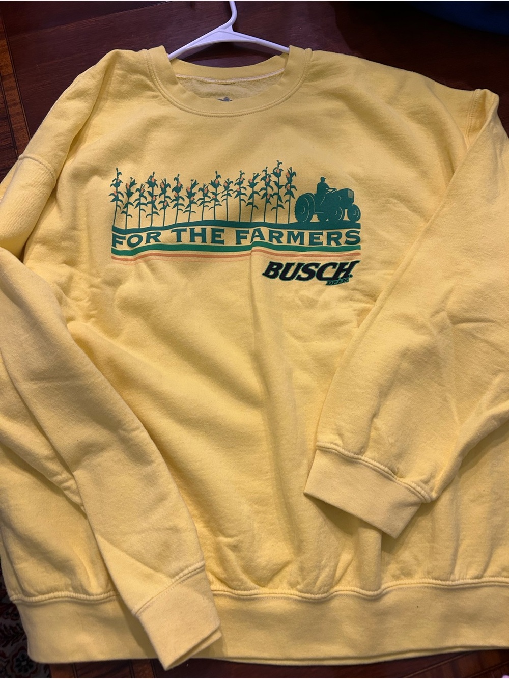 'For The Farmers' Yellow Crewneck Sweatshirt